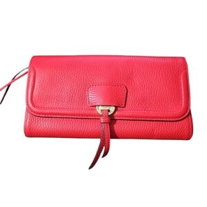NWOT • ANNABEL INGALL | Collette Red Leather Clutch Bag / Wallet